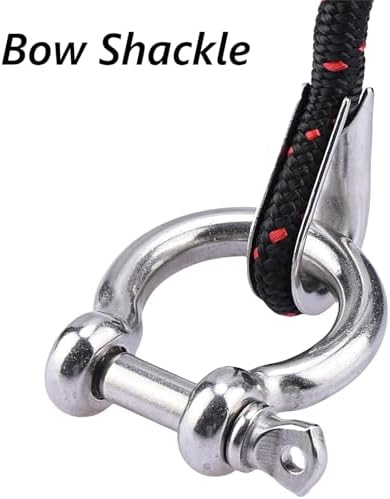 Bow Shackle Reedny 304 Stainless Steel 5/32", 1/4", 5/16",3/8", 1/2", 9/16" Heavy Duty D Ring Shackles Screw Pin Anchor Shackle for Chains Wirerope, Boat, Accessories (9/16'' 4Pcs) - Image 3
