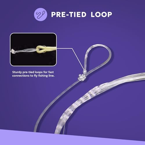 SF Fly Fishing Tapered Leader – Fluorocarbon Pre-Tied Loop - Image 5
