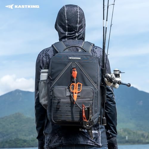 KastKing KastMate Fishing Backpack With 2 Rod Holders, Dark Gray - Image 2
