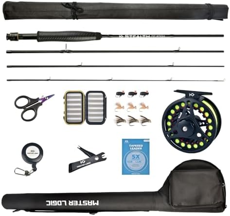 Stealth Fly Fishing Rod Combo Starter Kit by MASTERLOGIC