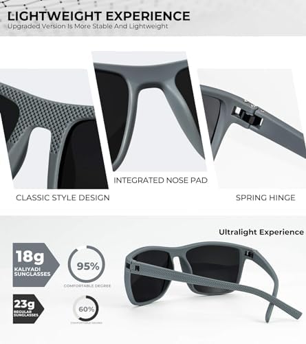 KALIYADI Polarized Sunglasses for Men, Lightweight Sun Glasses with UV Protection for Driving Fishing Golf - Image 4