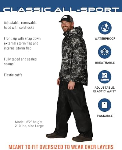 FROGG TOGGS Men's Classic All-Sport 3-Layer Waterproof Breathable Rain Suit - Image 2