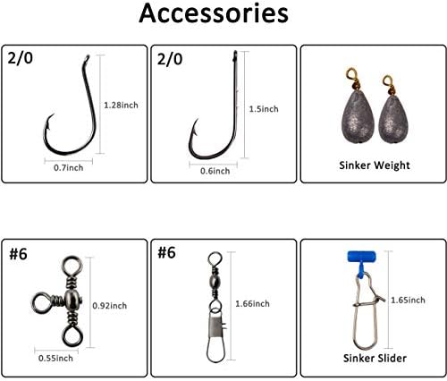 150pcs Saltwater Fishing Gear Surf Fishing Tackle Kit, Various Accessories Include Leaders, Bait Rigs, Spoons, Minnow Lures, Hooks, Swivels Snaps, Jigs, Sinker Weights - Image 4
