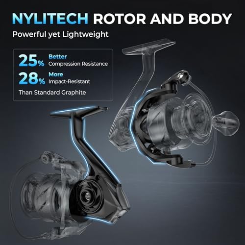 KastKing Verus Spinning Fishing Reels with Lightweight Nylitech Body - Image 3