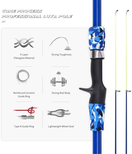 LEOFISHING Portable Kids Fishing Rod Set 2Pack Telescopic Fishing Poles for Boys and Girls Fishing Rod and Reel Combos with Full Kits Fishing Net and Bucket for Toddler Youth - Image 3