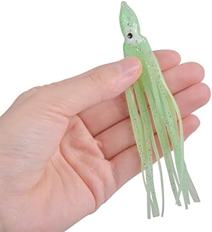 Fishing Squid Skirts Lures Octopus Skirts Trolling Lures Soft Plastic Fishing Tackle Squid Bait for Saltwater Bass Salmon Trout - Image 5