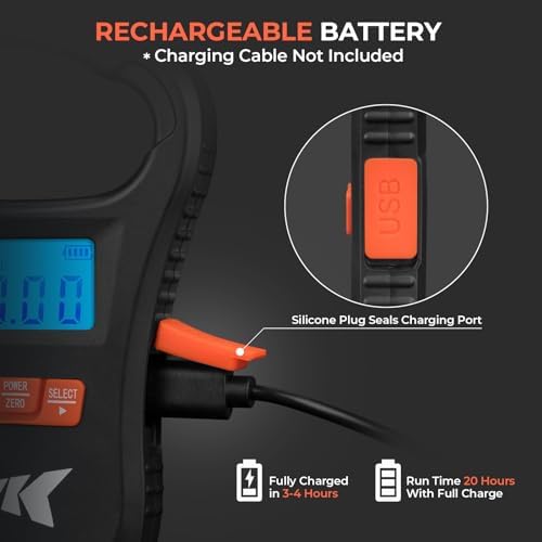 KastKing ToughTide USB Charging Fish Scale with Lip Gripper, Black Combo - Image 4