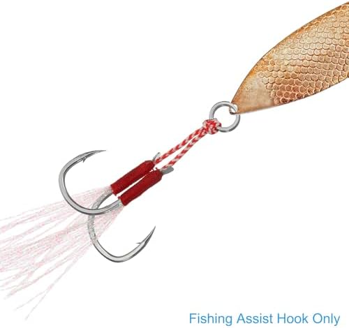 PATIKIL Double Fishing Assist Hooks Kit Glow Jigging Hook Slow Fast Fall Jigs Fishing Hooks for Jigging Lures - Image 5