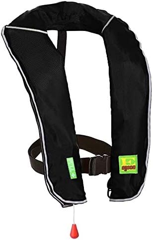 Top Safety Adult Life Jacket with Whistle - Auto Version Inflatable Lifejacket Life Vest Preserver PFD for Boating Fishing Sailing Kayaking Surfing Paddling Swimming - Adjustable Life Saving Vest by SafeMax