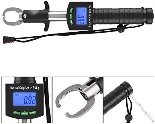 PerGar Digital Fish Grip Scale, Fish Weigher, 3 in 1 Digital Fish Grip Scale, 25kg/55lb Fish Lip Gripper Grabber, Fish Scales Digital Weight Lip Gripper - Image 3
