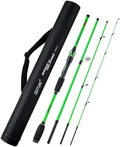 Goture 4-Piece Travel Carbon Fishing Rod M/MH Action 6.6-12ft Multi-Colors by Goture