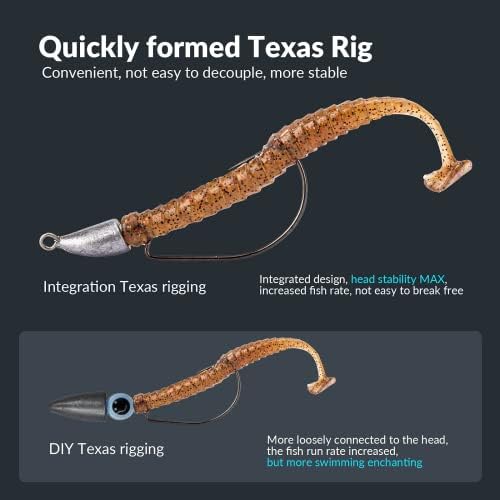 THKFISH Weedless Swimbait Jig Heads for Bass Fishing, Weighted Texas Rig Hook Fishing Hooks Saltwater Freshwater 1/8 oz, 1/6 oz, 1/4 oz, 3/8 oz, 1/2 oz,3/4 oz - Image 5