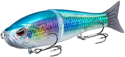 Bassdash SwimShad Glide Baits Jointed Swimbait Bass Pike Salmon Trout Muskie Fishing Lure by Bassdash