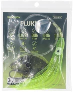6-Pack Fluke Rigs, 3-Way Swivel Spinner Rig 3/0 for Summer Flounder - Image 4