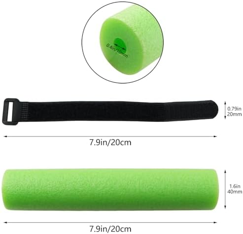 3PCS Fishing Foam Rod Float Kayak Narrow Rod Fall Prevention Coupling Pad Tail Pad Includes 6 Fastening Straps 1.57x7.87in Side Opening Protective Cover Fishing Tackle Accessories - Image 2