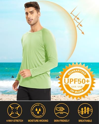 MAGCOMSEN Men's Long Sleeve Shirts UPF 50+ UV Sun Protection Athletic Shirts for Hiking Running Workout Rash Guard - Image 2