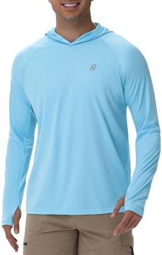 Runhit UPF 50+ Fishing Shirts for Men Long Sleeve Sun Protection Hoodie Lightweight Outdoor Workout Hiking Running Rash Guard by Runhit