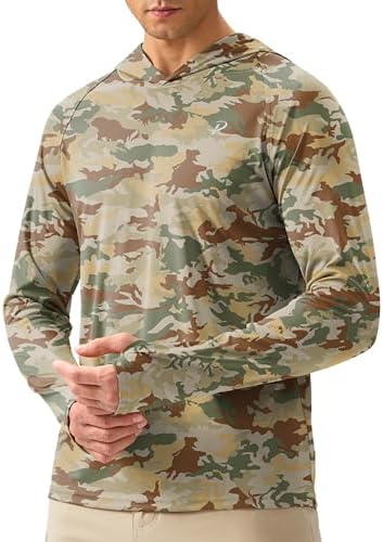 Pudolla Men's Sun Protection Hoodie Shirts UPF 50+ Fishing Hiking Shirt by PudollaSports