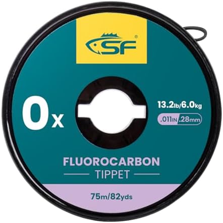 SF Clear Fluorocarbon Fly Fishing Tippet & Leader Line by SUNSHINEFISHING
