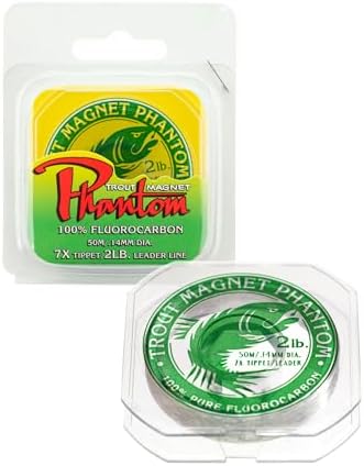 Trout Magnet Phantom Fluorocarbon Leader – Ultra-Invisible, 100% Fluorocarbon Clear Leader Line (Tippet) for Trout & Clear Water Fishing - 50 Meter Spool - Image 4