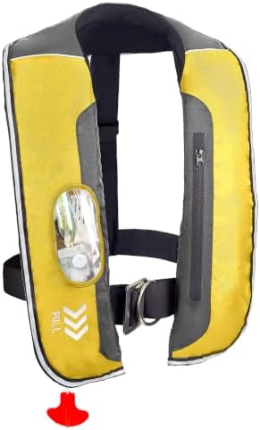 Automatic Inflatable Life Jacket,Preserver PFD for Adults,Life Vest for Adult,Supports Weight up to 330 pounds by NAUTISHIELD