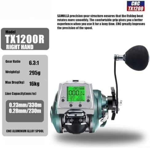 TX1200 Electric Fishing Wheel Featuring Real-Time Screen, Line Break Memory - Image 5