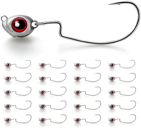 Fish Eye Swimbait Jig Heads, Weighted Hooks for Bass Fishing by OJYDOIIIY