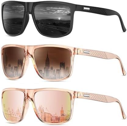 KALIYADI Polarized Sunglasses for Men, Lightweight Sun Glasses with UV Protection for Driving Fishing Golf by KALIYADI