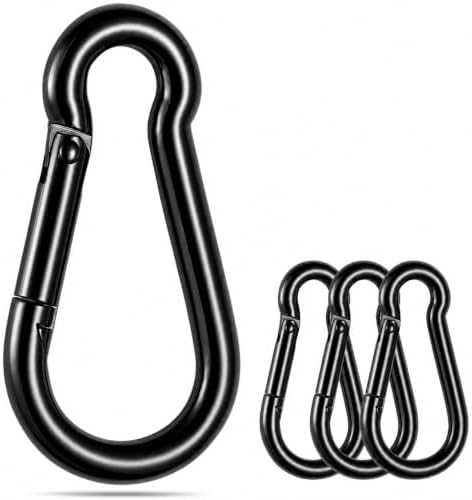 sprookber Stainless Steel Carabiner Spring Snap Hook - 304 Stainless Steel Heavy Duty Clips, Set of 4 by Sprookber