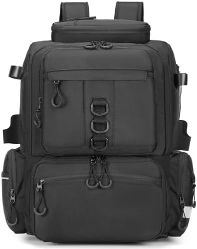 Rabjen Fishing Tackle Backpack, 45L Storage Waterproof Travel Bag Store Fishing Gear with Insulated Top Pocket by Rabjen
