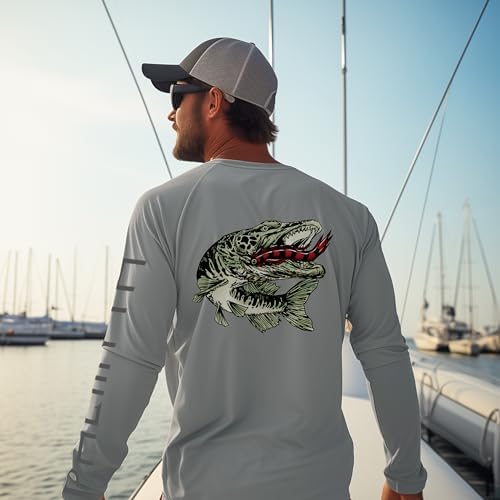 Palmyth Fishing Shirts for Men Long Sleeve UPF 50+ T Shirt Sun Protection - Image 2