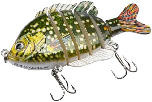 BASSDASH SwimPanfish Multi Jointed Bluegill Bass Fishing Lure Swimbaits - Image 5