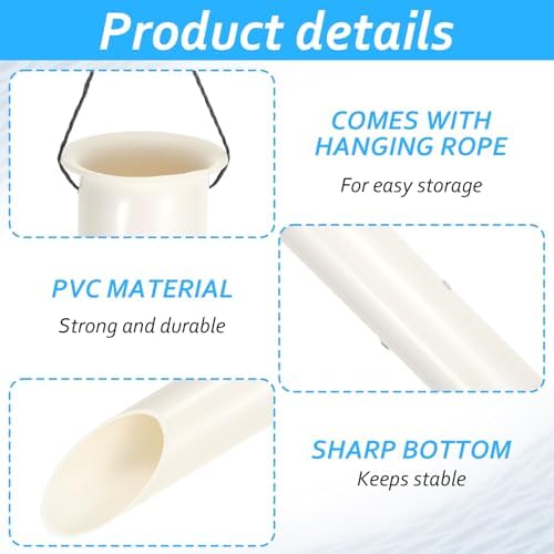 4 Pack 27in Sand Spike PVC Tubular Sand Spike Fishing Rod Holder for Surf Fishing for Beaches, Rivers and Sandy Beaches - Image 4