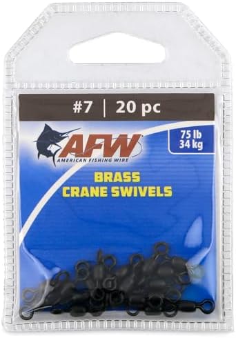 AFW Brass Crane Fishing Swivels Heavy Duty Barrel Tackle by AFWFishingBrands