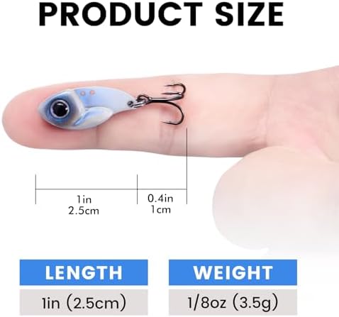 TRUSCEND Metal Fishing Jigs Lures with Hand-Polished, Colorfully Reflective Lead Fishing Spoons Glow Hard Swimbaits for Bass, Walleye, Trout, Salmon, Freshwater & Saltwater Fishing Gear Gifts for Men - Image 2