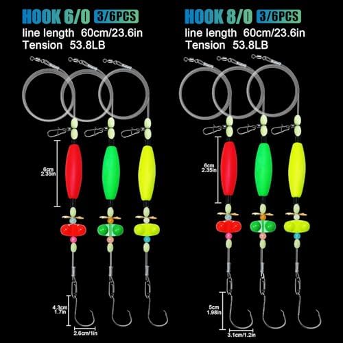 Catfish Float Rigs, 6/0 or 8/0 Circle Hooks, 3 or 6 Pack - Image 2