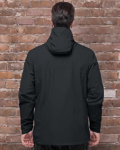 Outdoor Ventures Men's Packable Rain Jacket Waterproof Lightweight Raincoat - Image 7