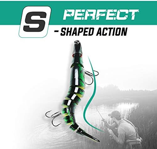 TRUSCEND Swimmax Easy Catch Fishing Lures with BKK Hooks, Wiggling, Vibrating, Rattling and Gurgling for More Bite, Heavy-Duty Dyneema Fiber Jointed Swimbaits for Bass, Trout, Walleye, Crappie, Pike - Image 2