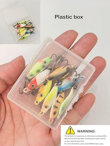 Ice Fishing Jigs Jig Head Fishing Bait Kit Winter Drop Water Metal Jig for Crappie, Panfish, Walleye, Bluegills and Other Species - Image 4