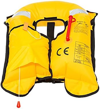 Top Safety Adult Life Jacket with Whistle - Manual Version Inflatable Lifejacket Life Vest Preserver PFD for Boating Fishing Sailing Kayaking Surfing Paddling Swimming - Adjustable Life Saving Vest - Image 2
