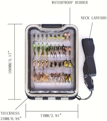 Wifreo Fly Fishing Flies Assortment with Waterproof Fly Box, 28/40/64/92/120pcs Dry/Wet/Nymph/Streamer Flies, Trout/Bass/Panfish/Salmon Fishing Flies - Image 4