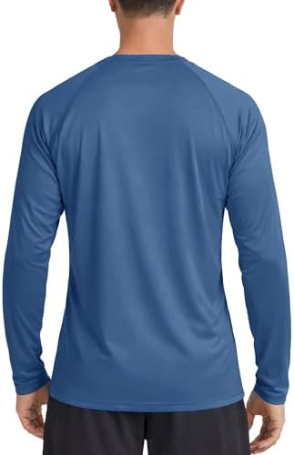 Boladeci Men's UPF 50+ Sun Protection UV SPF Shirts Long Sleeve Lightweight Quick Dry Swim T-Shirts Rash Guard - Image 6