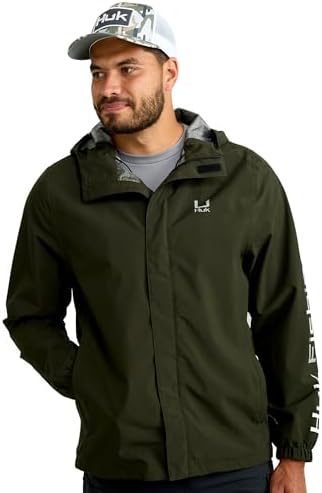 HUK - Men's Storm Jacket, Heavy Duty Fishing Rain Coat by HUK