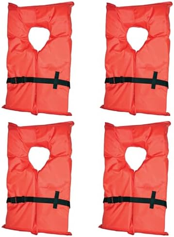 Absolute Outdoor Kent Clear Storage Bag with Type II Life Jackets, 4 Each (Adult, Orange) - Image 4