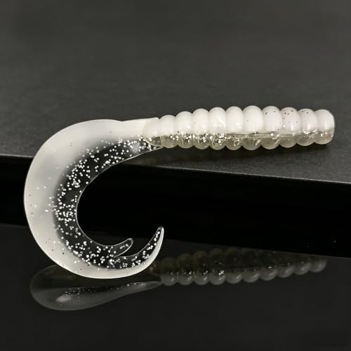 1/2/3/4/5in Curly Tail Grub Soft Swimbait Crappie Bass Lure Kit Bulk Pack - Image 3