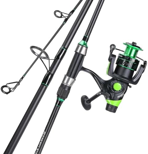 Sougayilang Surf Fishing Rod Combo IM8 Carbon 3 Piece Travel Spinning Rod with 4000 Size Spinning Reel (9'/10'/11'/12') by Sougayilang