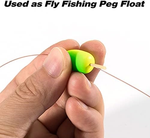 Dr.Fish 30 Pack Oval Foam Floats Fishing Rig Floats Fly Fishing Trout Bobber Strike Indicator Pompano Surf Fishing Rig Walleye Crawler Harness - Image 4