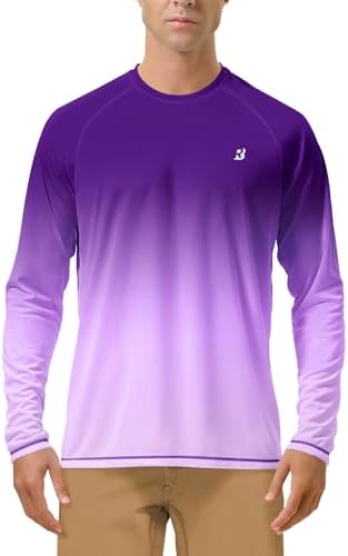 Roadbox Men's UPF 50+ UV Sun Protection Shirts, Long Sleeve Swim Rash Guard by Roadbox