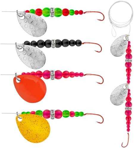 QualyQualy Fishing Lure Rig Spinnerbait, Walleye Rig Spinner Blades for Lure Making Freshwater Saltwater Fishing Bait Rig by QualyQualy