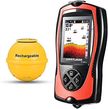 LUCKYLAKER Sonar Kayak Fish Finder Portable Water Handheld Depth Finder Boat Transducer Wireless Fish Finders Sea LCD Screen Fishing by LUCKYLAKER